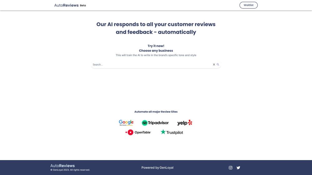 Autoreviews Ai website screenshot
