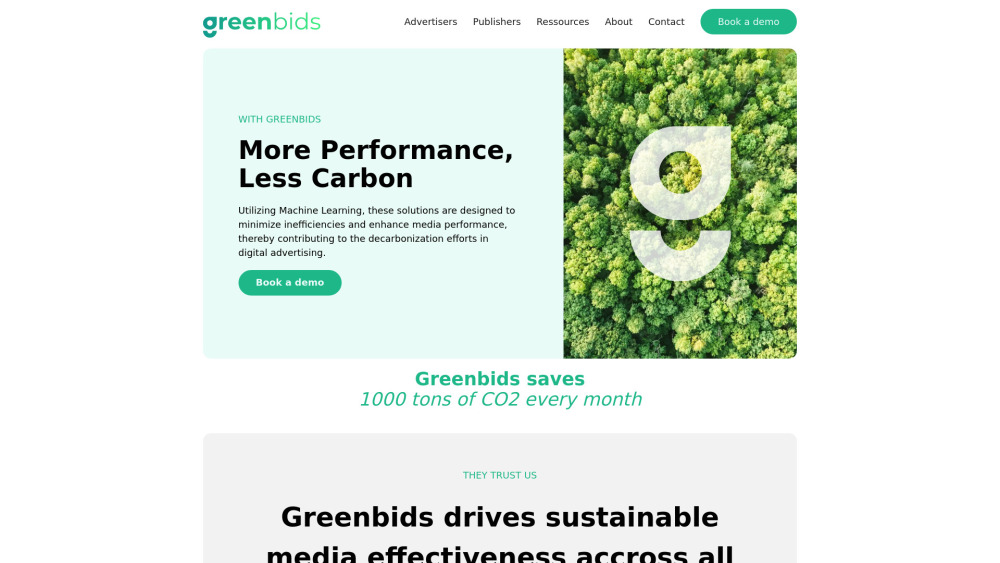 Greenbids Ai website screenshot