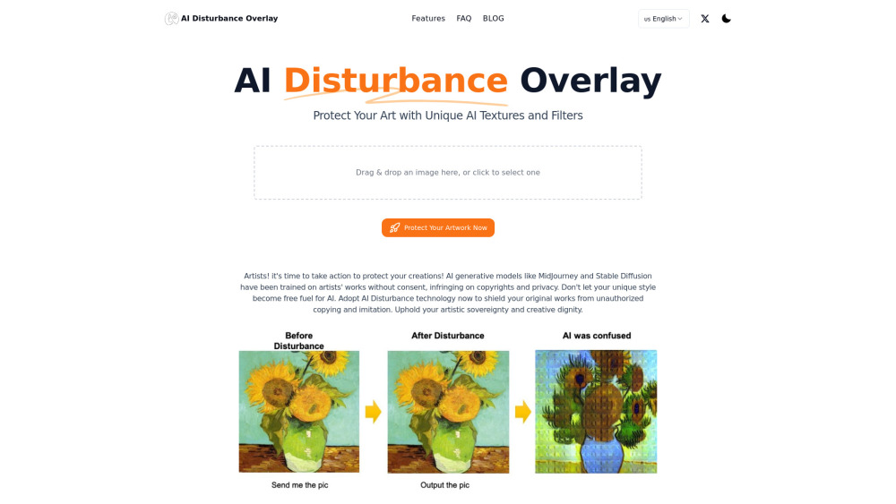 Ai Disturbance Overlay website screenshot