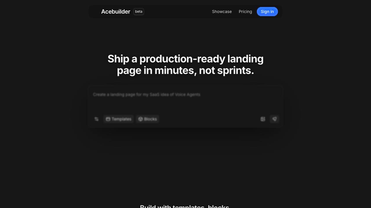 Acebuilder website screenshot
