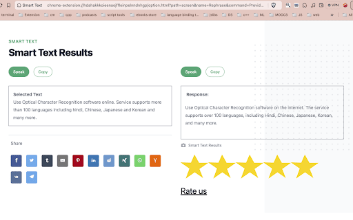 Smart Text website screenshot