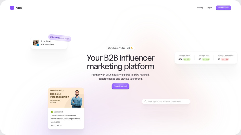Ivee website screenshot