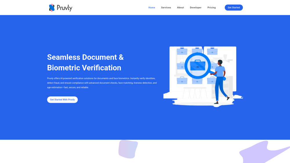 Pruvly Ai website screenshot