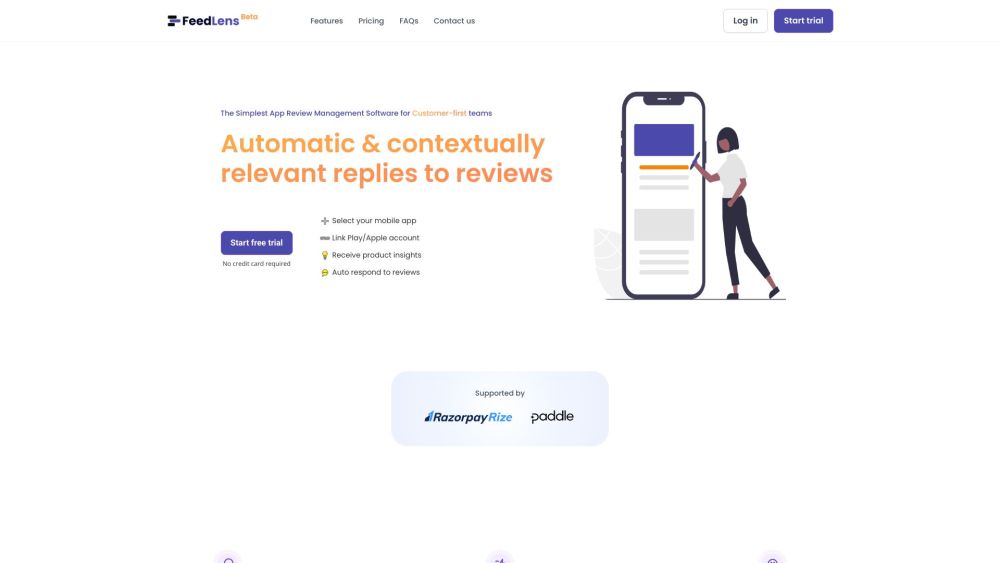 Feedlens website screenshot
