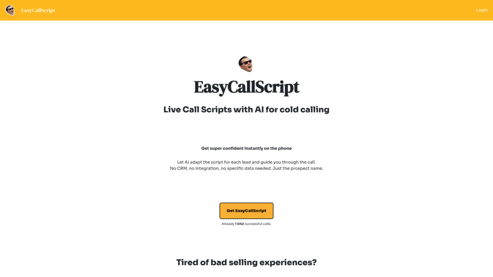 Easycallscript website screenshot