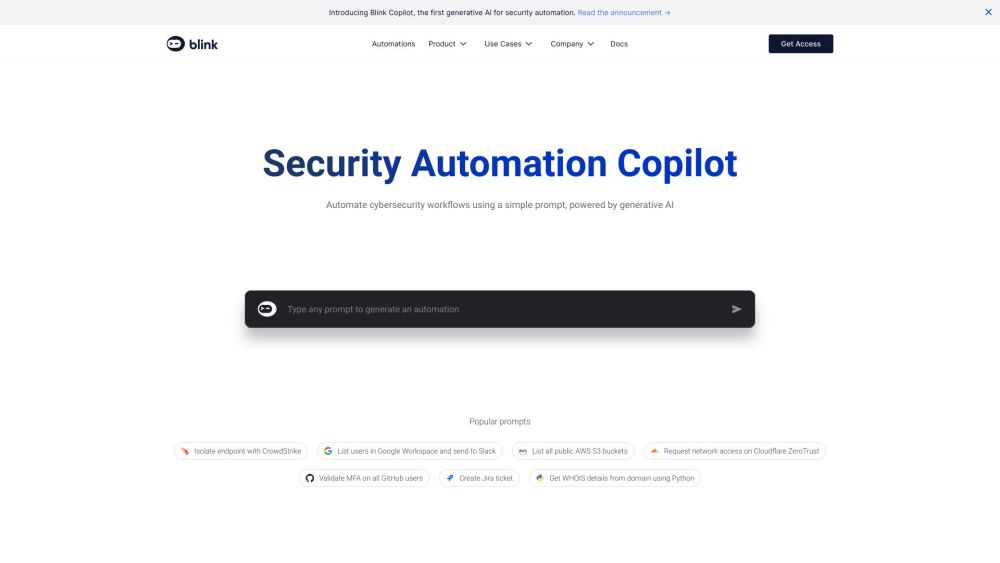 Blink Copilot website screenshot