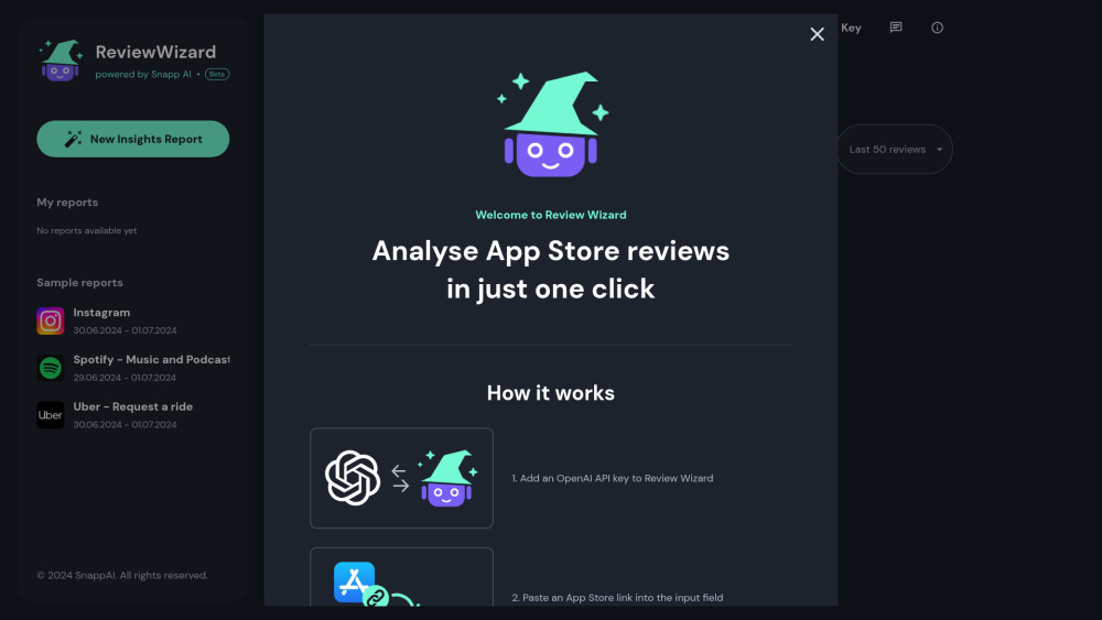 Review Wizard website screenshot