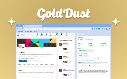 Golddust website screenshot