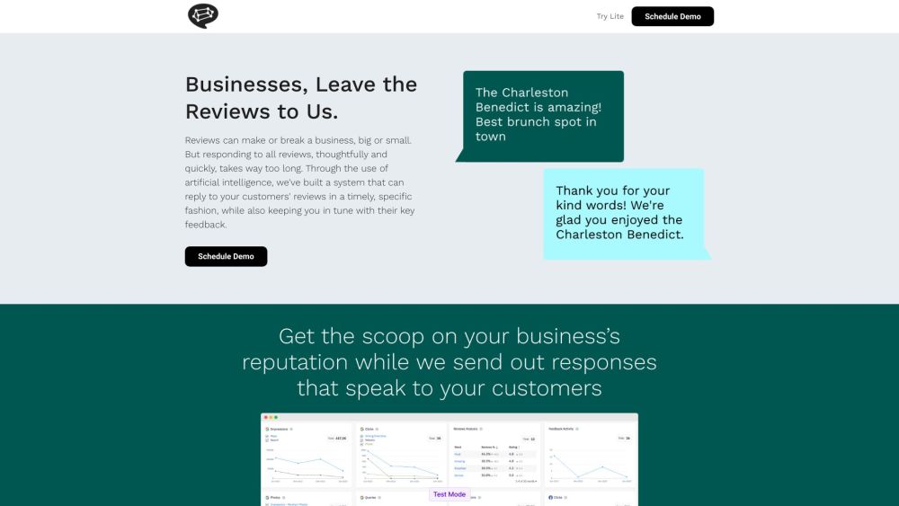 Reviewreply website screenshot
