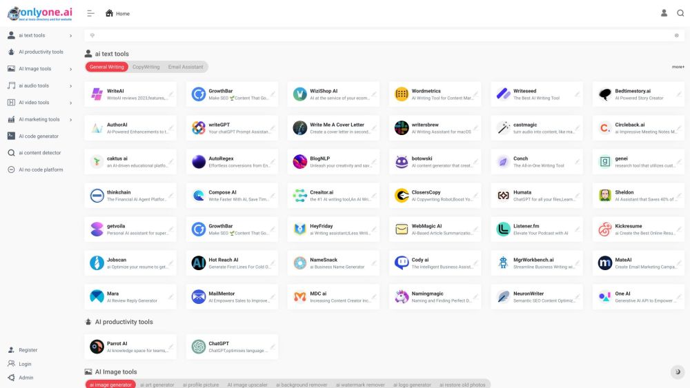 Only One Ai website screenshot