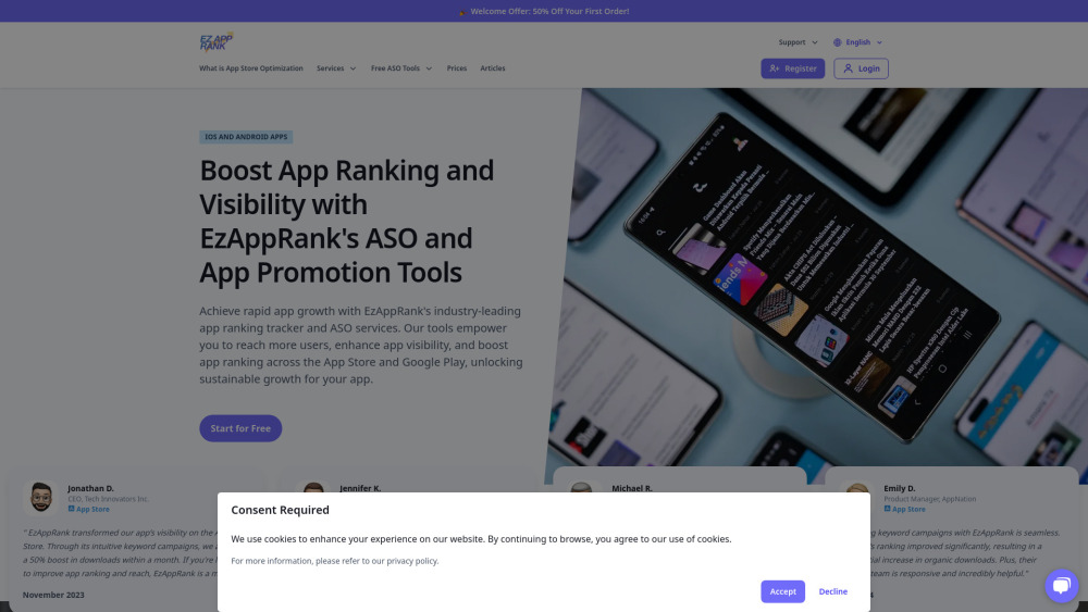 Ezapprank website screenshot
