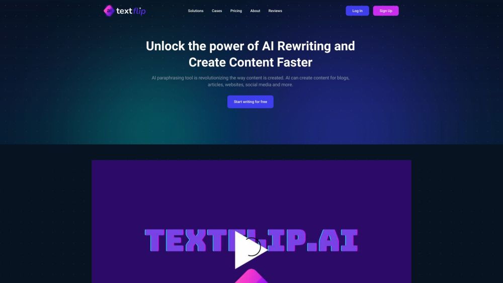 Textflip Ai website screenshot
