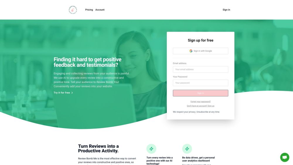 Review Bomb Me website screenshot