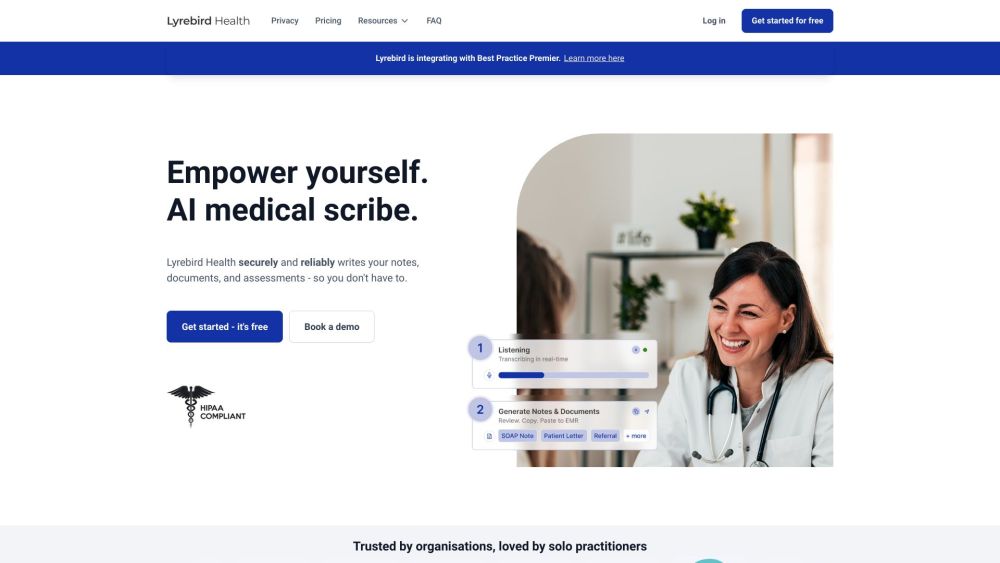 Lyrebird Health website screenshot