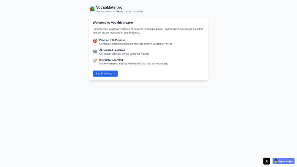 VocabMate website screenshot