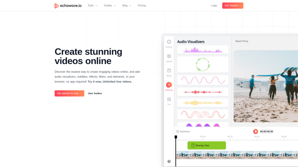 Echowave website screenshot
