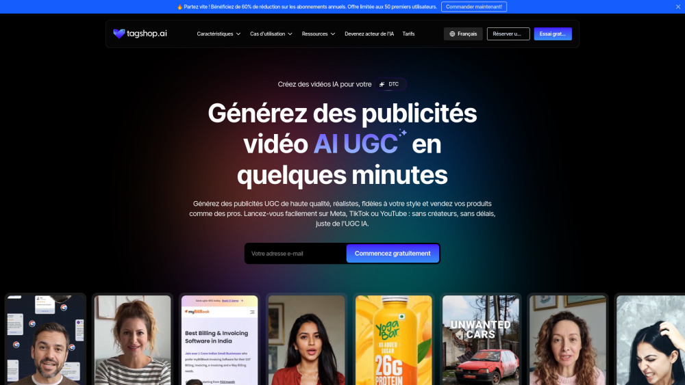 Tagshop Ai website screenshot
