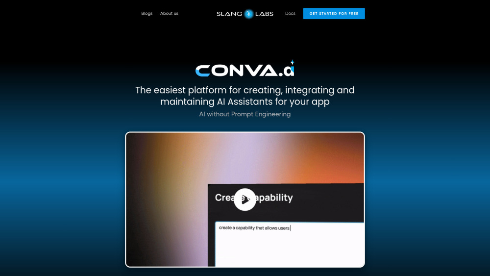 Conva Ai website screenshot