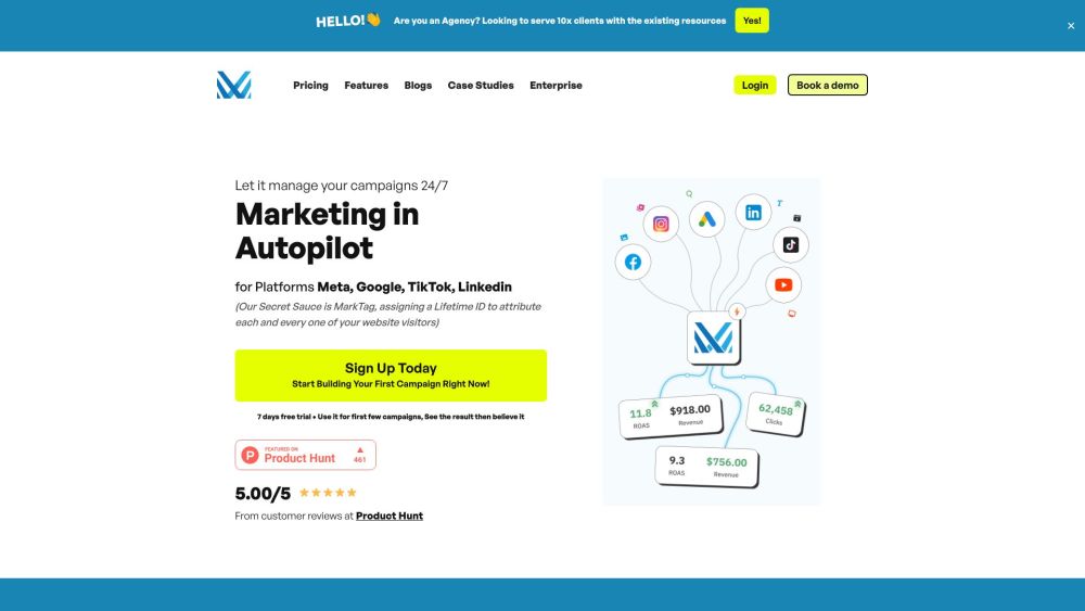 Markopolo Ai website screenshot