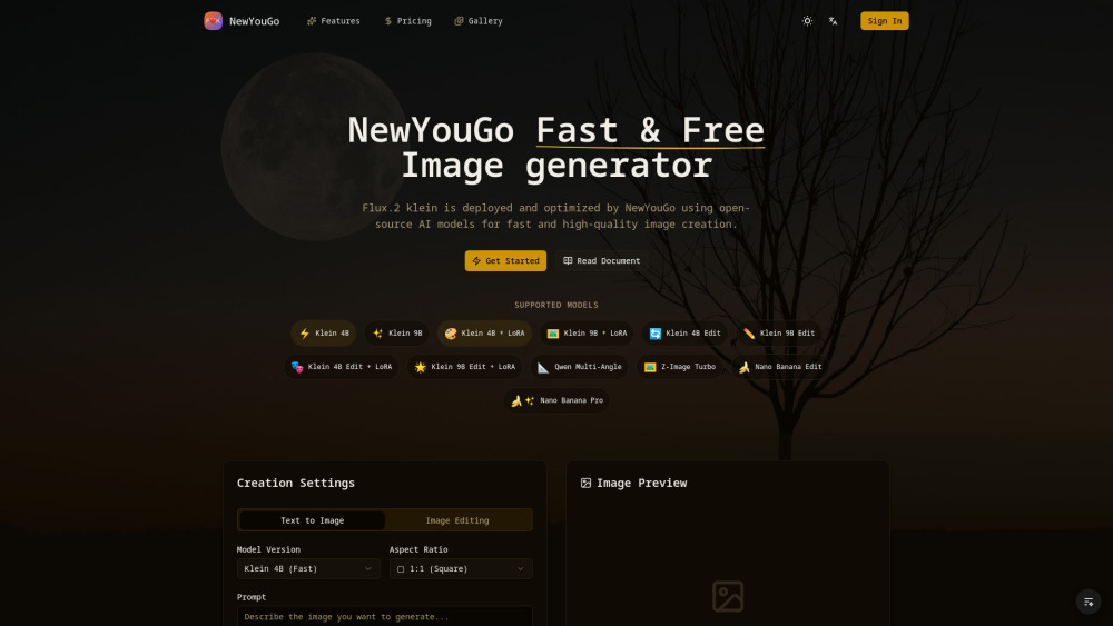 Newyougo website screenshot