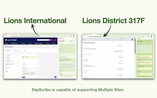 Zap Scribe website screenshot