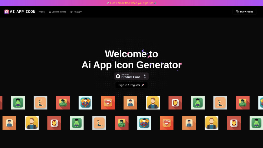 Ai App Icon website screenshot
