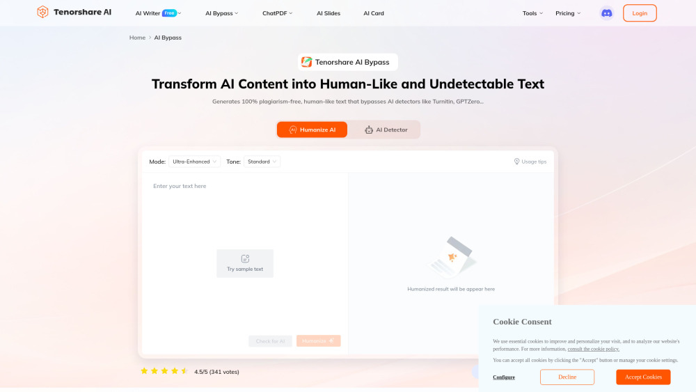 Tenorshare Ai Bypass website screenshot