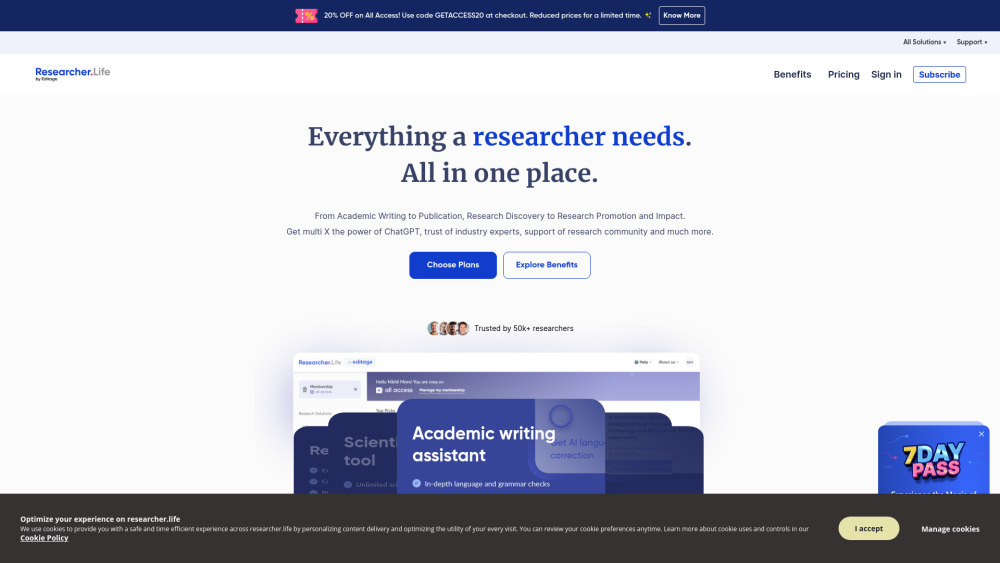 Researcher Life website screenshot