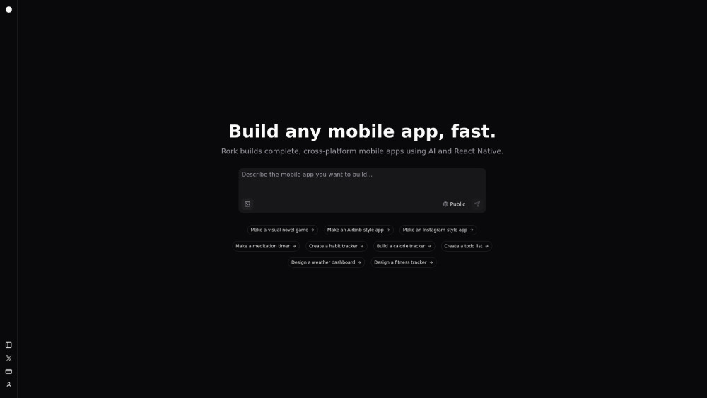 Rork website screenshot