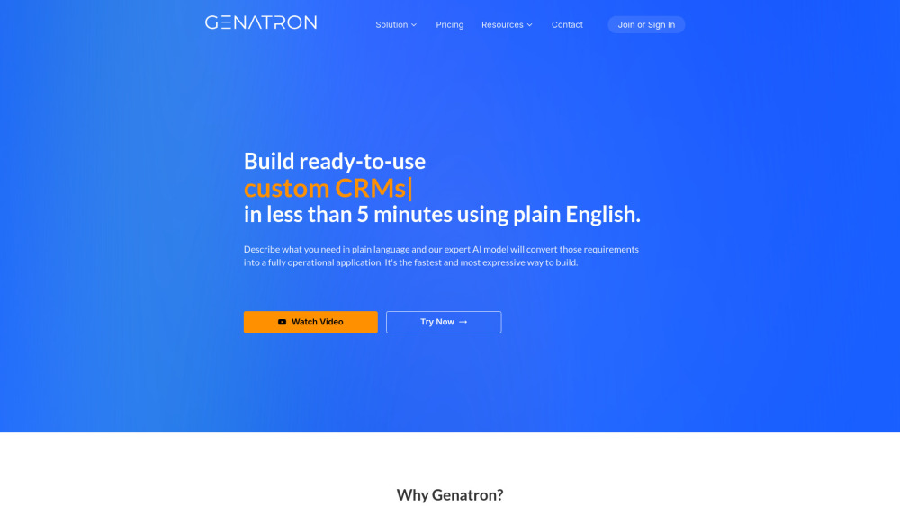 Genatron website screenshot