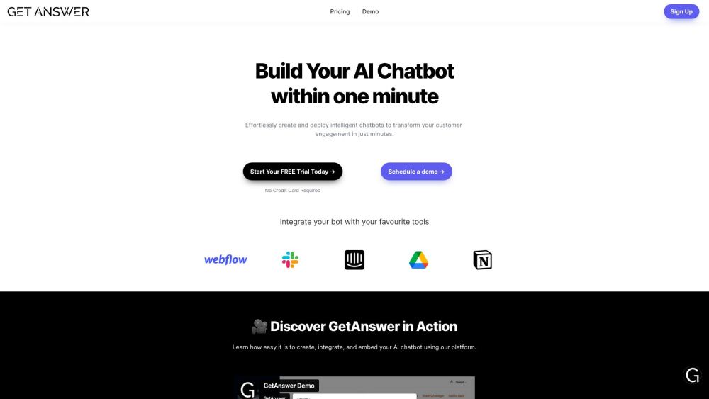 Getanswer website screenshot