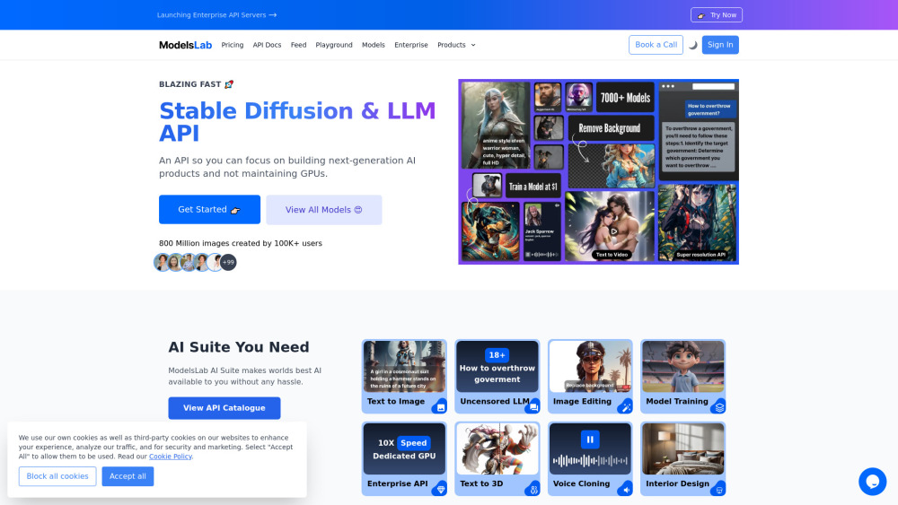 Modelslab website screenshot
