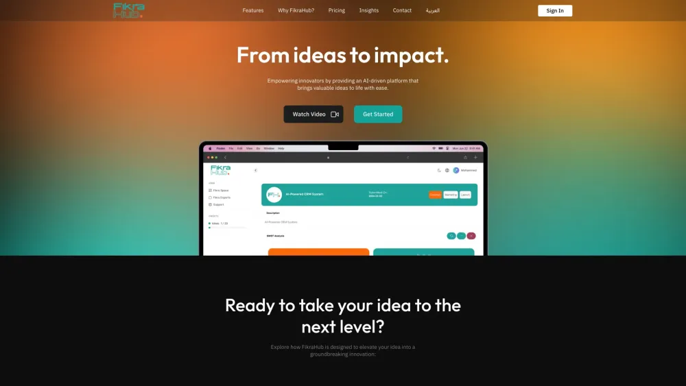 Fikrahub website screenshot