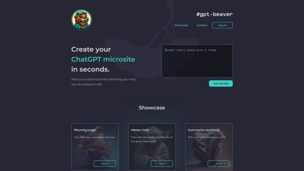GPT Beaver website screenshot