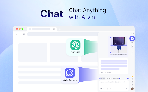 Arvin 1 Click To Use Ai Copilot Anywhere website screenshot