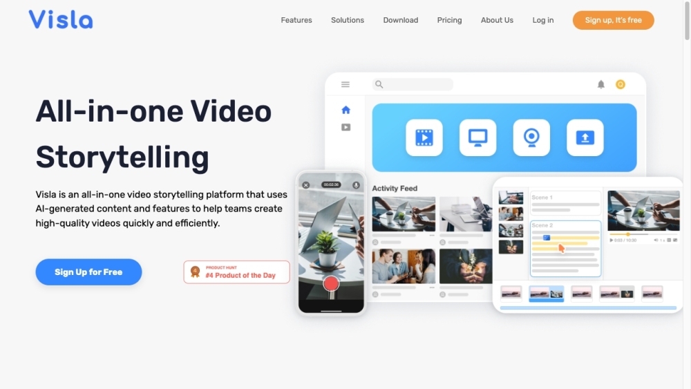 Visla website screenshot