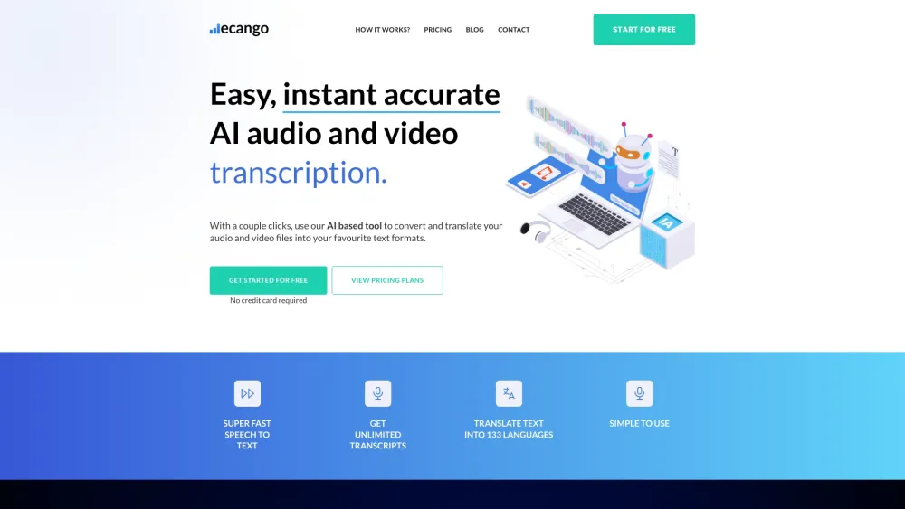 Ecango website screenshot