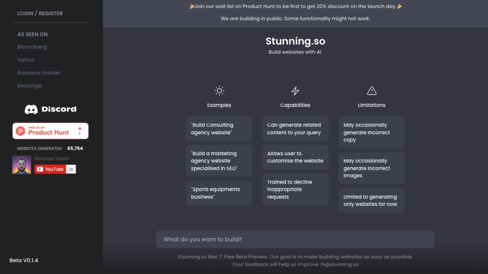 Chatgpt Website Builder website screenshot