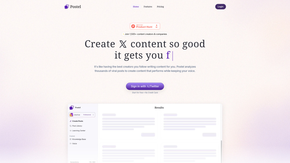 Postel website screenshot