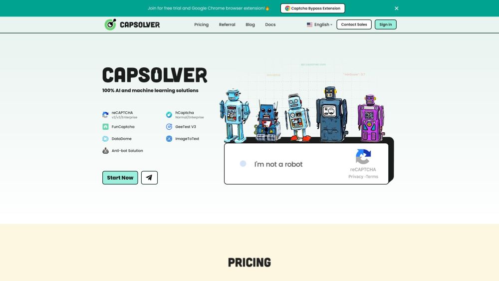 CapSolver website screenshot