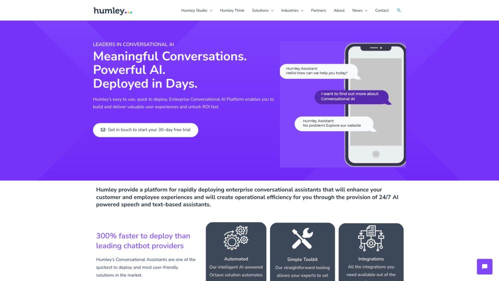 Humley Studio website screenshot