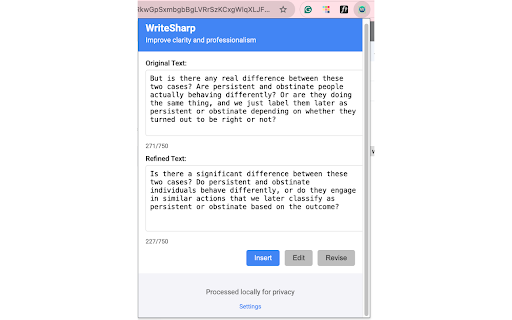 Writesharp website screenshot