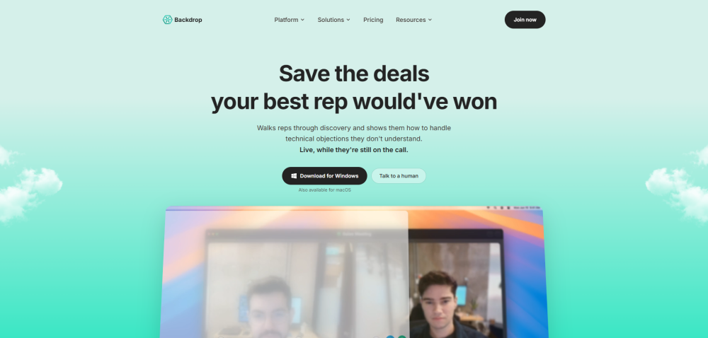 Backdrop website screenshot