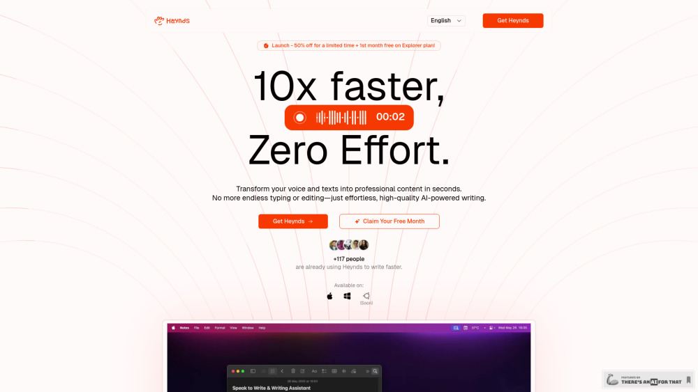 Heynds website screenshot