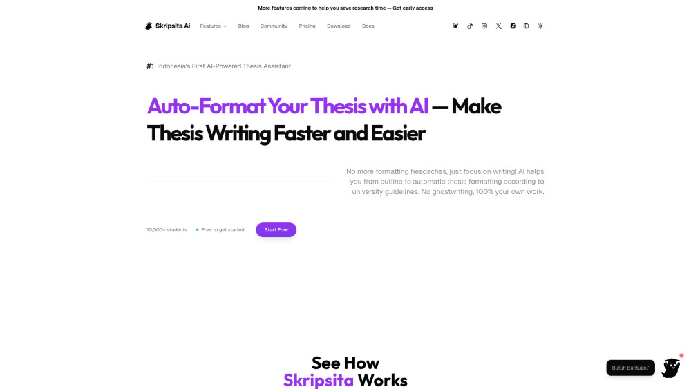 Skripsita Ai website screenshot