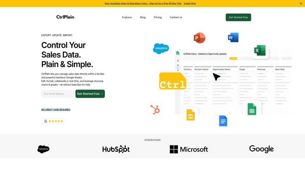 Ctrlplain website screenshot
