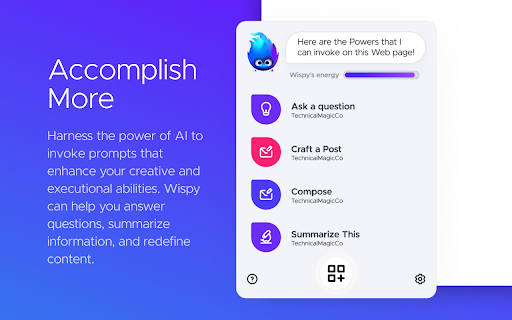 Wispy-1 AI website screenshot
