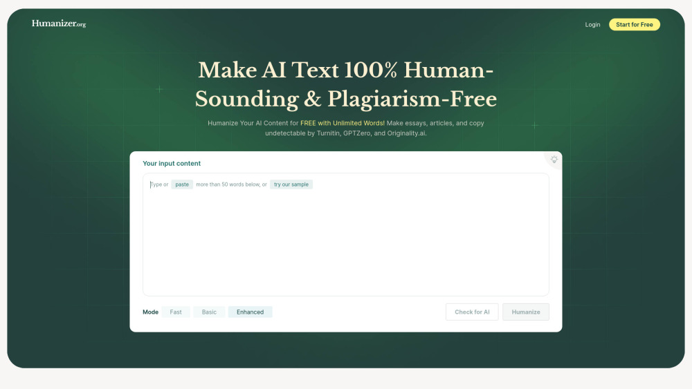 Humanizer Org website screenshot