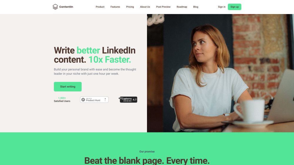 Contentin website screenshot