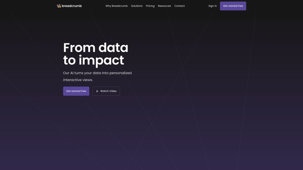 Breadcrumb Ai website screenshot